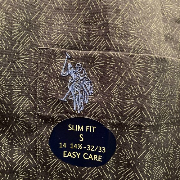 US Polo Assn Slim Fit Easy Care Small (14-14.5) Long Sleeve Button Down - Picture 6 of 6